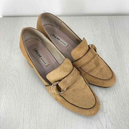 アバハウス ABAHOUSE PICHE ハラコ シングルモンク ヒールローファー レディース 40