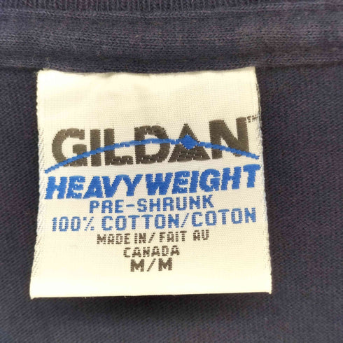 ギルダン GILDAN 90-00s カナダ製 HABITAT XCIII アニマル アート 両面プリント クルーネック Tシャツ メンズ import:M