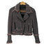 ザラ ZARA trf_outerwear ツイード ショート ダブルライダース型 ジャケット レディース import:XS