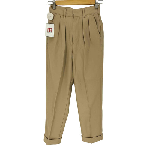 リー Lee LEESURES 2タック ポリエステル スラックス パンツ メンズ XS