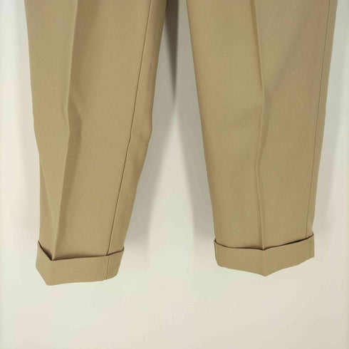 リー Lee LEESURES 2タック ポリエステル スラックス パンツ メンズ XS