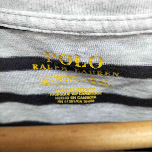 ポロラルフローレン POLO RALPH LAUREN ボーダー カットソー Tシャツ ピチT レディース import:XS