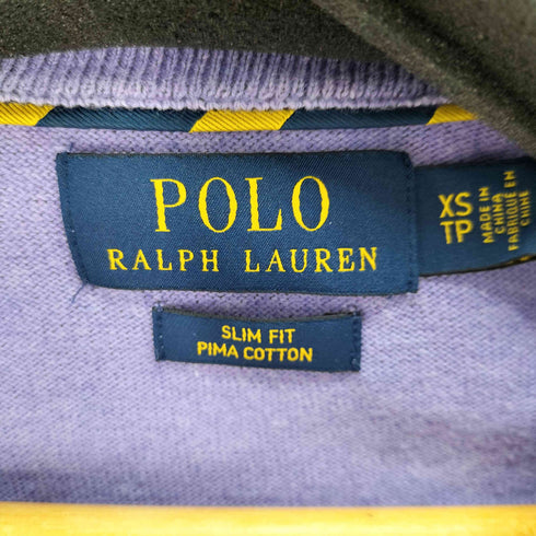ポロラルフローレン POLO RALPH LAUREN SLIM FIT PIMA COTTON Vネック ニットセーター レディース import:XS