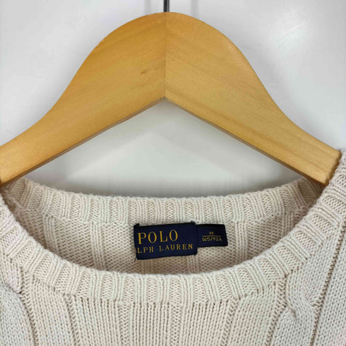 ポロラルフローレン POLO RALPH LAUREN スモールポニー刺繍 コットン ケーブルニット レディース import:M
