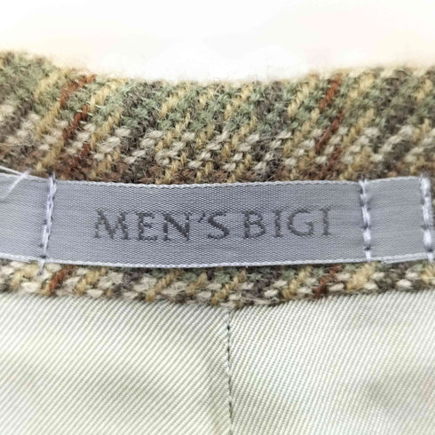 メンズビギ MENS BIGI チェック柄 ウール シングル テーラードジャケット メンズ 46