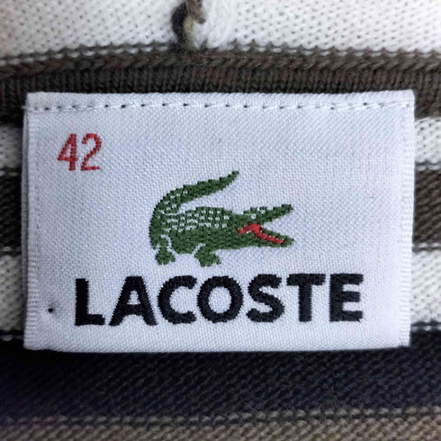 ラコステ LACOSTE マルチボーダー ニット ジップパーカー レディース EUR:42