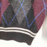 フレッドペリー FRED PERRY ロゴ刺繍 アーガイル柄 ウール Vネック ニット メンズ import:M