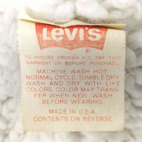 リーバイス Levis 90s 97年製 USA製 ボタン裏527 70609 Denim Boa Jacket 裏ボア デニム ボアジャケット メンズ import:M