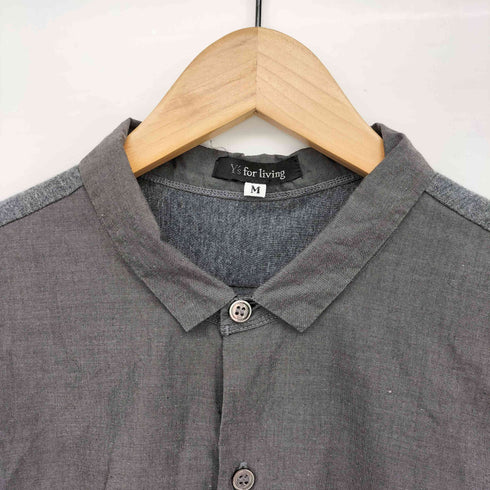 ワイズフォーリビング Ys for living 切り替え マチ付き L/S シャツ メンズ import:M