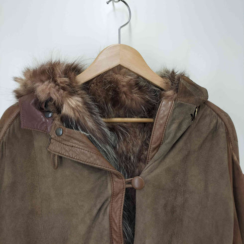 grunstein G couture 裏ファー デザインスエードコート レディース