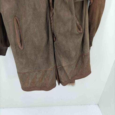 grunstein G couture 裏ファー デザインスエードコート レディース