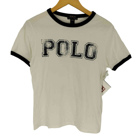 ポロラルフローレン POLO RALPH LAUREN POLO No67 かすれプリント リンガー S/S Tシャツ レディース import:M