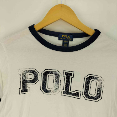 ポロラルフローレン POLO RALPH LAUREN POLO No67 かすれプリント リンガー S/S Tシャツ レディース import:M
