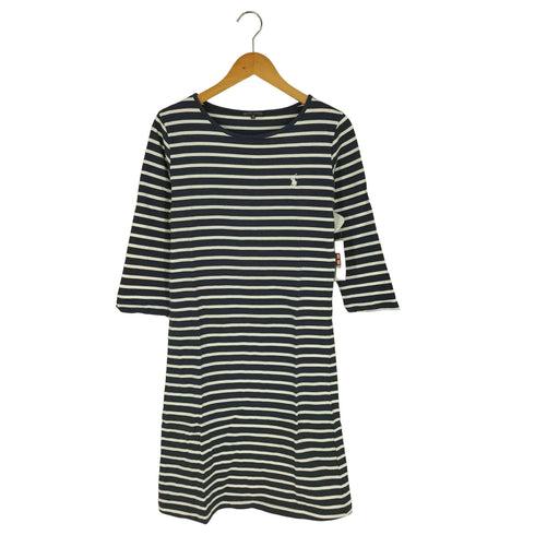 ラルフローレン RALPH LAUREN スモールポニー刺繍 ボーダーTシャツ ワンピース レディース import:M