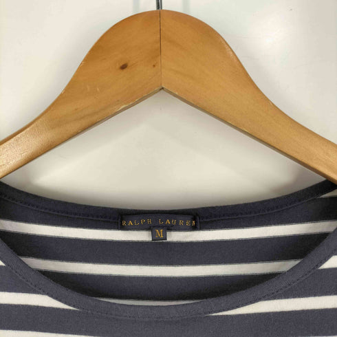 ラルフローレン RALPH LAUREN スモールポニー刺繍 ボーダーTシャツ ワンピース レディース import:M