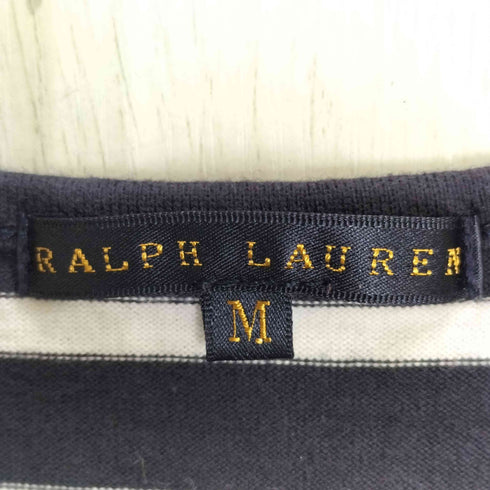 ラルフローレン RALPH LAUREN スモールポニー刺繍 ボーダーTシャツ ワンピース レディース import:M