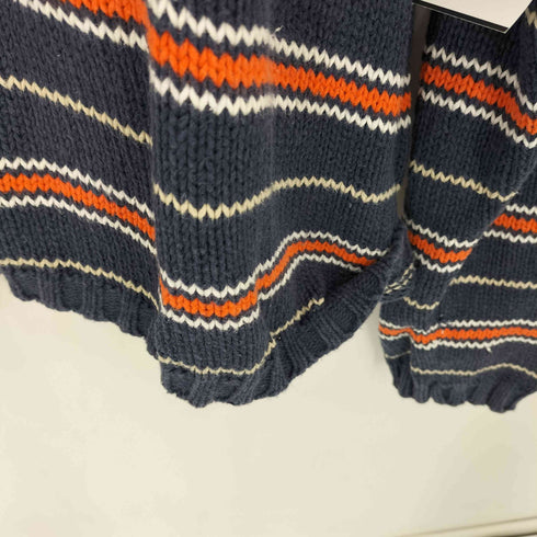 エディーバウアー Eddie Bauer 90s 白タグ リネン混 マルチカラーニット メンズ L/G