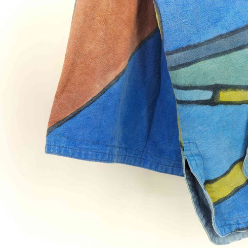 JUNTOS 総柄 フロントクロスジャケット メンズ