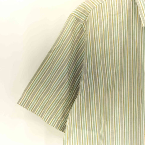 ギャップ Gap 00s インド製 CLASSIC FIT ボーダー 半袖 チェックシャツ メンズ L