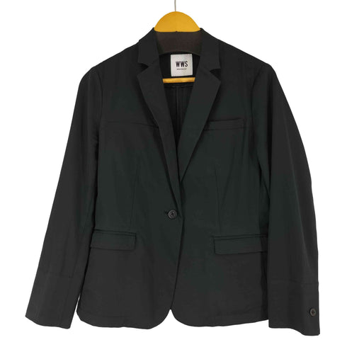 WWS WORK WEAR SUIT テーラードジャケットシングル1ボタン背抜きウォッシャブル レディース LL