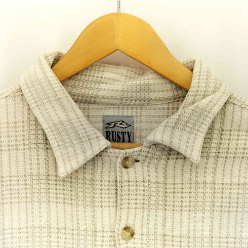 RUSTY インド製 フラットポケット ロングスリーブチェックシャツ メンズ XL