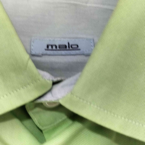 マーロ malo イタリア製 コットン レギュラーカラーシャツ メンズ