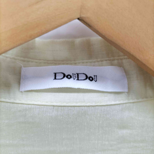 ドゥドゥ DouDou ワッシャー リネン混 オーバーサイズ シャツ レディース FREE