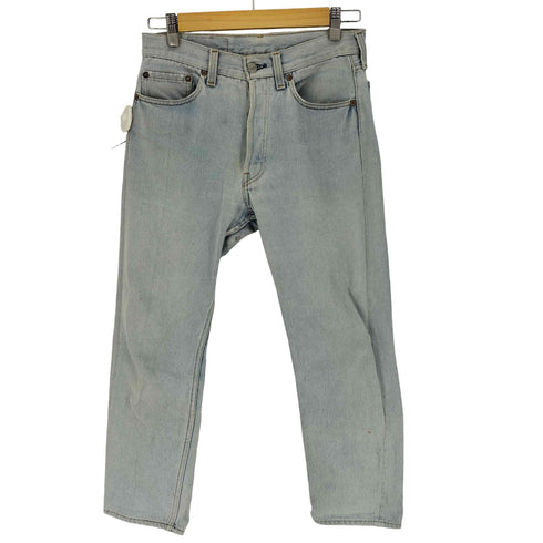リーバイス Levis 80-90s USA製 501 ボタン裏520刻印 紙タグ 縮率10% エルパソ工場 ボタンフライ デニム パンツ アイスブルー 脇割 ユニセックス メンズ