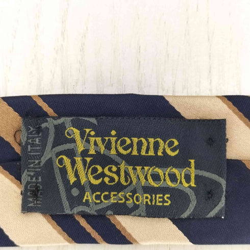ヴィヴィアンウエストウッド Vivienne Westwood オーブ刺繍付きストライプネクタイ メンズ