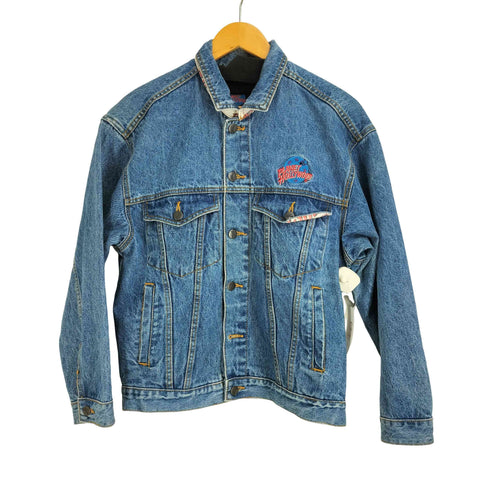 プラネットハリウッド PLANET HOLLYWOOD 90s バック刺繍デニムトラッカージャケット メンズ import:S