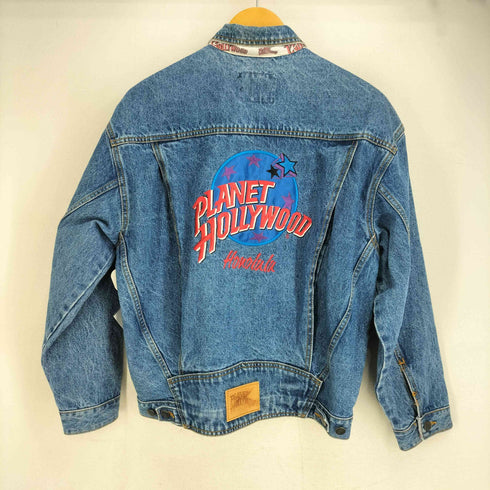 プラネットハリウッド PLANET HOLLYWOOD 90s バック刺繍デニムトラッカージャケット メンズ import:S