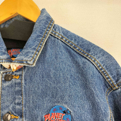 プラネットハリウッド PLANET HOLLYWOOD 90s バック刺繍デニムトラッカージャケット メンズ import:S