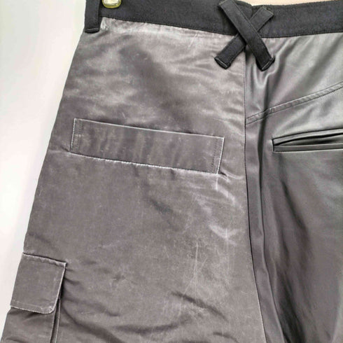 ストフ STOF 20AW 多重人格 ドッキング カーゴ サルエル レザー カーゴ パンツ メンズ