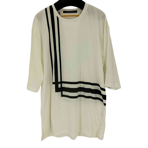 ノーアイディーブラック NO ID.BLACK ジオメトリックプリント7分袖BIG-Tシャツ メンズ ONE SIZE
