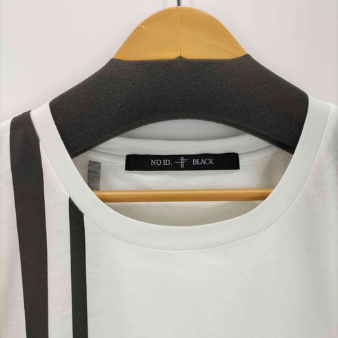 ノーアイディーブラック NO ID.BLACK ジオメトリックプリント7分袖BIG-Tシャツ メンズ ONE SIZE
