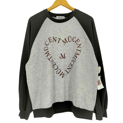 MUCENT 25aw HEART LETTERING RAGLAN SWEATSHIRT レディース FREE