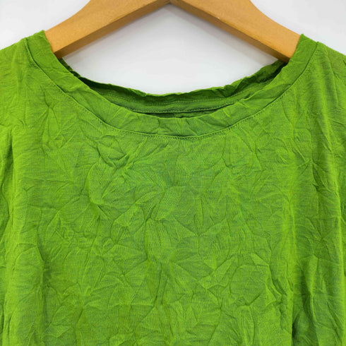 イッセイミヤケミー ISSEY MIYAKE me 18aw シワ加工 クルーネックTシャツ レディース