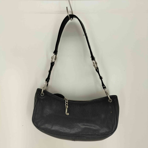 ジューシークチュール JUICY COUTURE ブラックレザーミニバゲットショルダーバッグ レディース