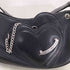 ジューシークチュール JUICY COUTURE ブラックレザーミニバゲットショルダーバッグ レディース