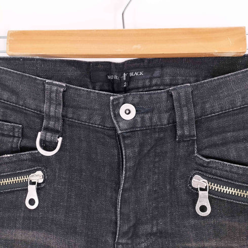 ノーアイディーブラック NO ID.BLACK ストレッチデニムライダーススキニーパンツ メンズ JPN:2