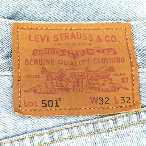 リーバイス Levis USA製 ボタン裏5244 501 ボタンフライデニムパンツ メンズ 32/32