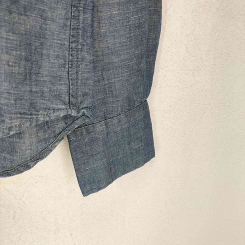 アンドレアポンピリオ ANDREA POMPILIO MADE IN ITALY リネン混 バンドカラーシャツ メンズ