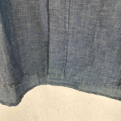 アンドレアポンピリオ ANDREA POMPILIO MADE IN ITALY リネン混 バンドカラーシャツ メンズ