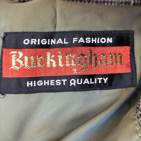 buckingham ウール混 ノッチドラペル チェック 2Bテーラードジャケット メンズ A5