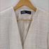 ザラ ZARA ツイード ノーカラージャケット レディース import:M