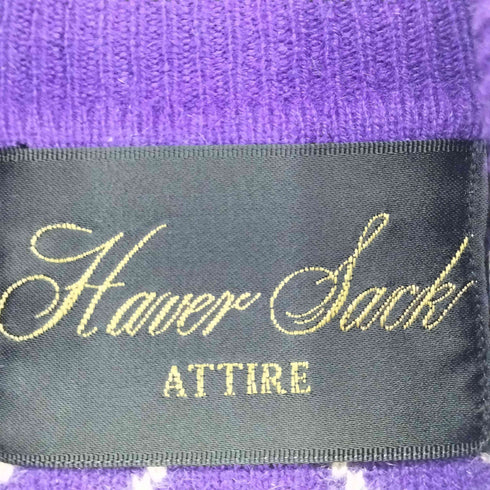 ハバーサックアタイア HAVERSACK ATTIRE cashmere カシミヤ100% アーガイルデザインセーター メンズ JPN:M