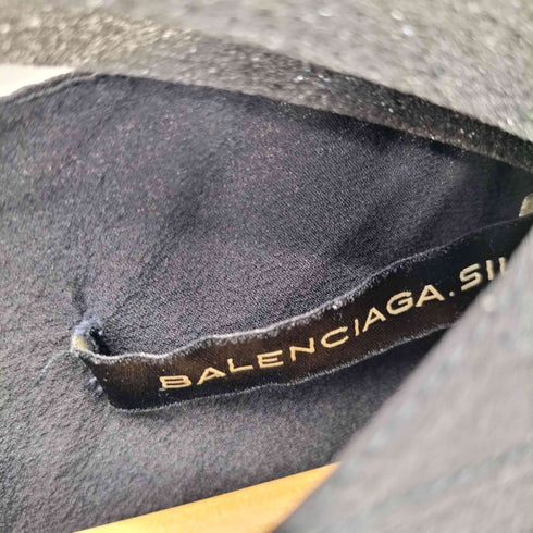 バレンシアガ BALENCIAGA シルク混 半袖ショートワンピース レディース 38