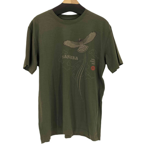 Kaisou okinawa Japanese pattern 和柄 鷹 クルーネック Tシャツ メンズ JPN:XL