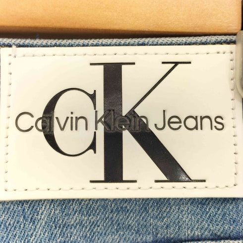 カルバンクラインジーンズ Calvin Klein Jeans カウレザーパッチ デニムロングスカート レディース W24