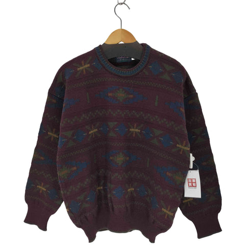 HUNDRED CLUB イタリア製 総柄 クルーネック ニット メンズ import:M